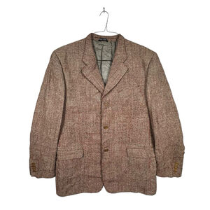 Leonardo Valenti Made in Italy Red 3 Button Sports Coat Blazer Size 44R